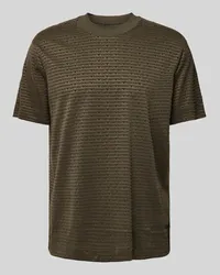 Emporio Armani T-Shirt mit Label-Print Oliv