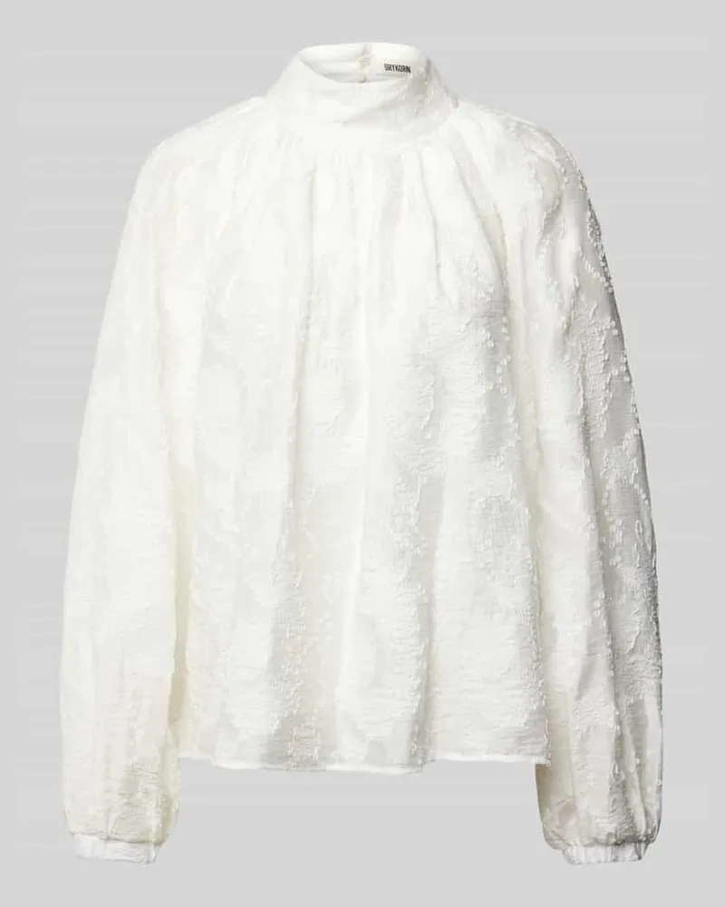 Drykorn Relaxed Fit Bluse mit Strukturmuster Modell 'DUMONDA Stein