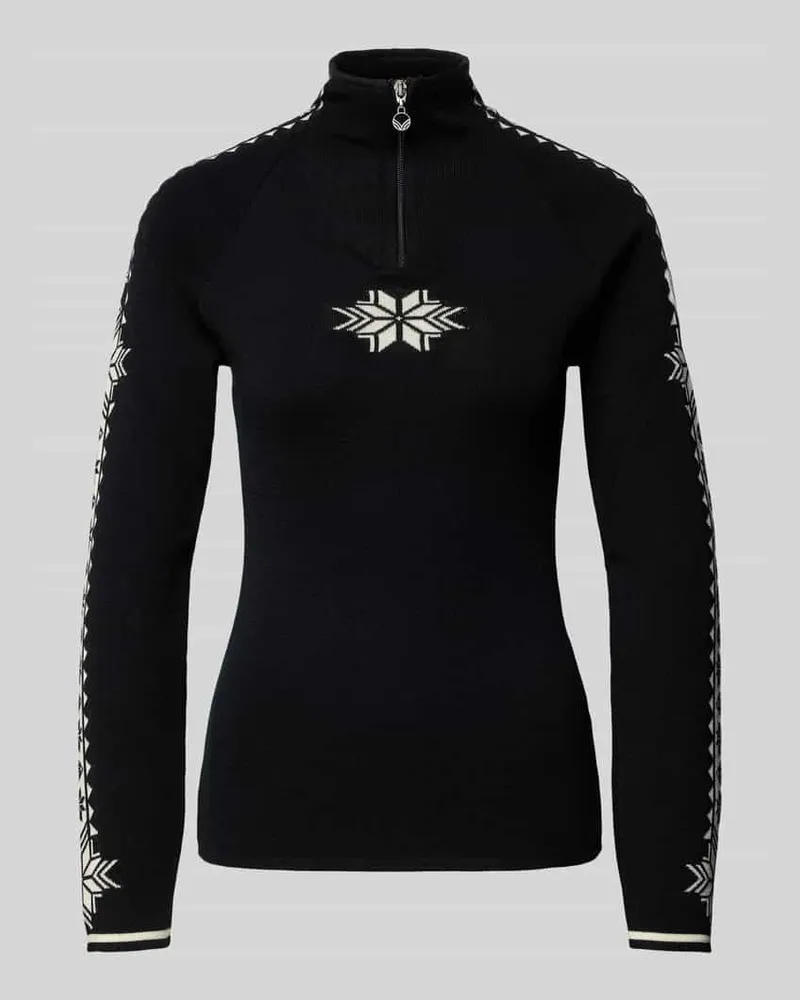 Dale of Norway Strickpullover aus Wolle mit Reißverschluss Modell 'Geilo Black