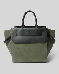 Liebeskind Shopper aus reinem Leder mit Label-Detail Modell 'LORA Oliv