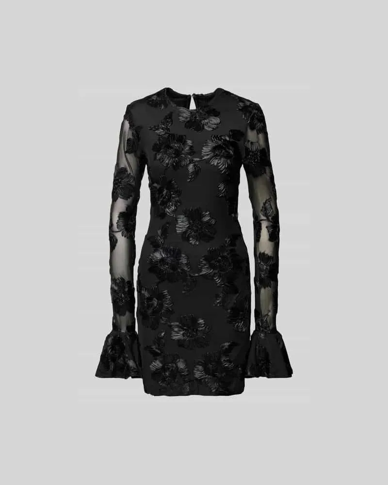 ROTATE Birger Christensen Minikleid mit Zierbesatz Black