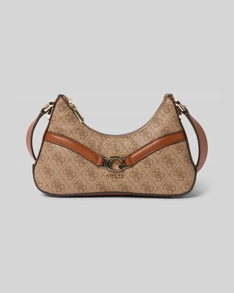 Guess Crossbody Bag mit Label-Detail Hellbraun