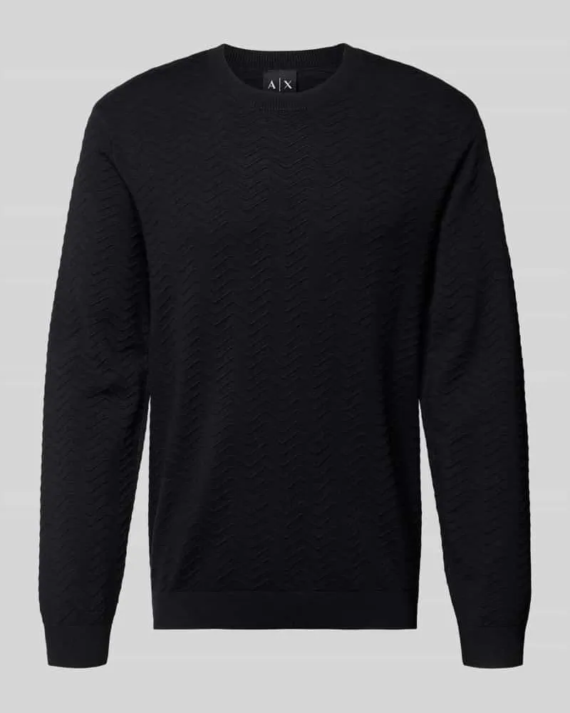 Armani Exchange Strickpullover aus Viskose-Mix Marine