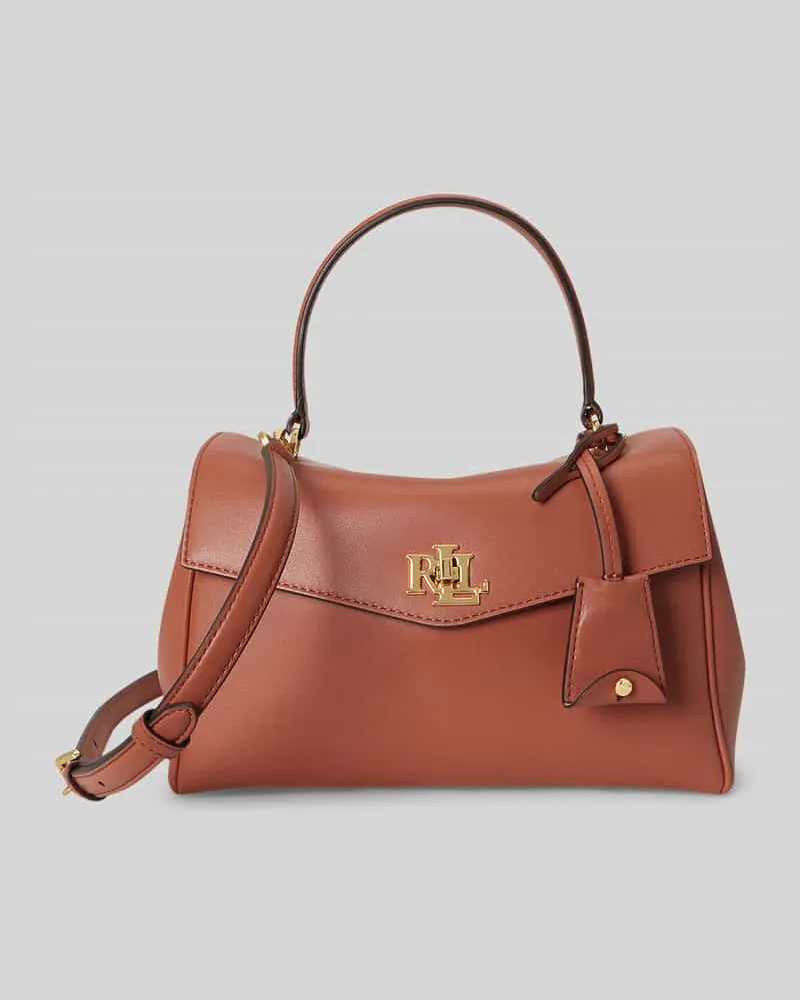 Ralph Lauren Henkeltasche aus echtem Leder mit abnehmbaren Schulterriemen Terra