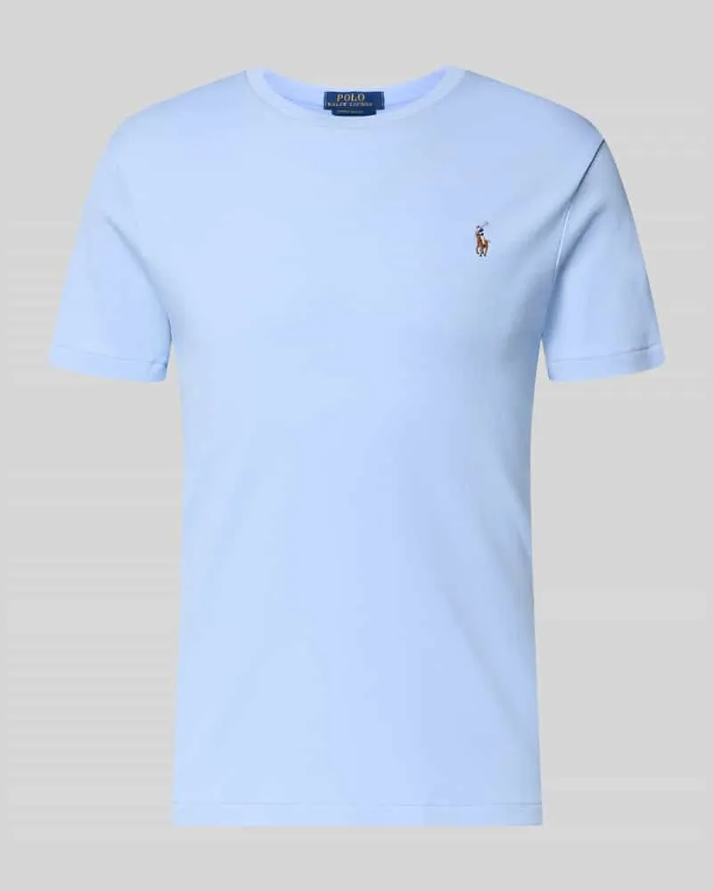 Ralph Lauren Regular Fit T-Shirt aus reiner Baumwolle Hellblau