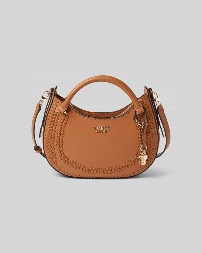 Guess Handtasche mit Label-Detail Modell 'TATUM Cognac