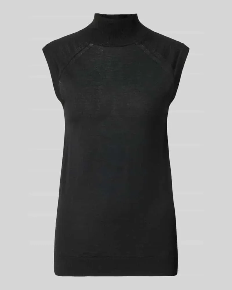 HUGO BOSS Regular Fit Pullunder aus reiner Schurwolle Modell 'FIPINI Black
