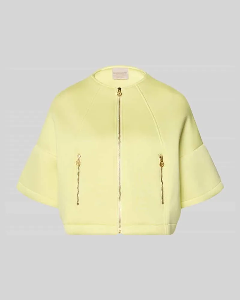 Rinascimento Jacke mit 1/2-Arm und Reißverschlusstaschen Gelb