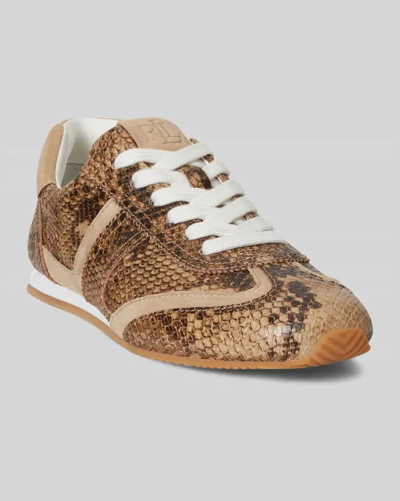 Ralph Lauren Sneaker aus echtem Leder Camel