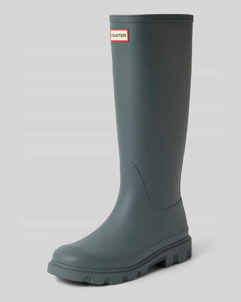 Hunter Gummistiefel mit Label-Detail Dunkelgrau