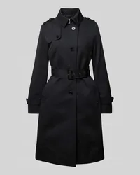 JAKE*S Trenchcoat mit Gürtel und Ärmelriegeln Black