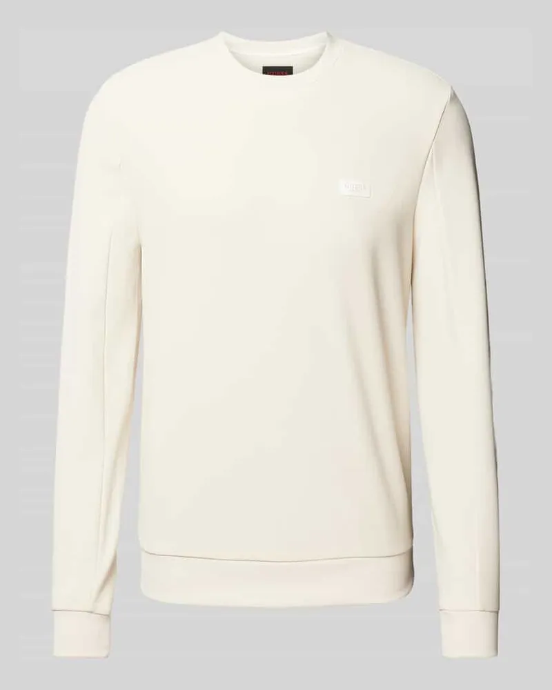 Guess Sweatshirt mit Label-Badge Beige