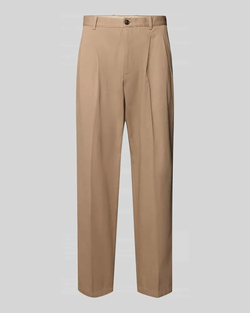 Tommy Hilfiger Weite Fit Hose aus reiner Baumwolle Modell 'MURRAY Beige