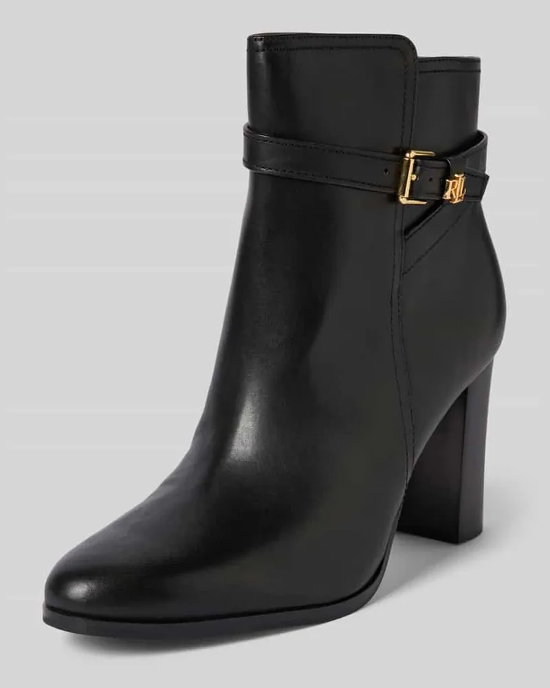 Ralph Lauren Stiefeletten mit Label-Applikation Black