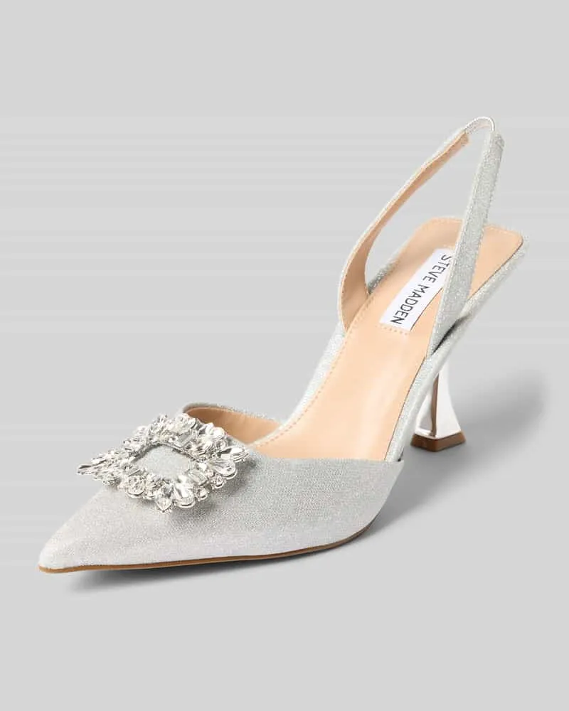 Steve Madden Pumps mit Ziersteinbesatz Modell 'NEALA Silber