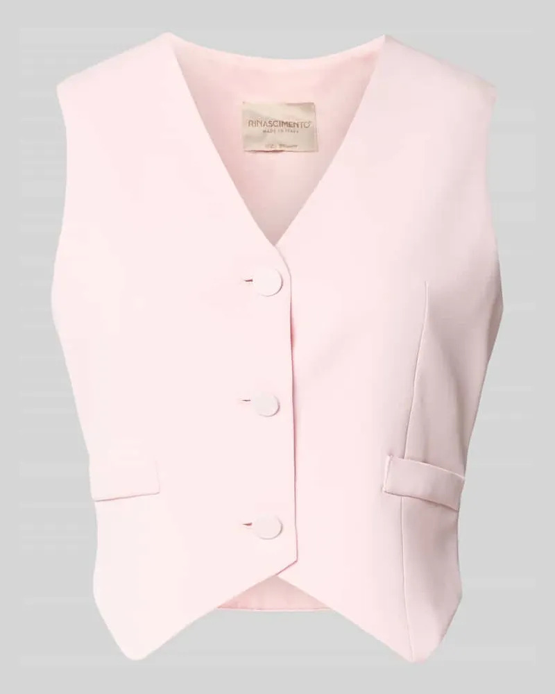 Rinascimento Anzugweste mit Paspeltasche Rosa