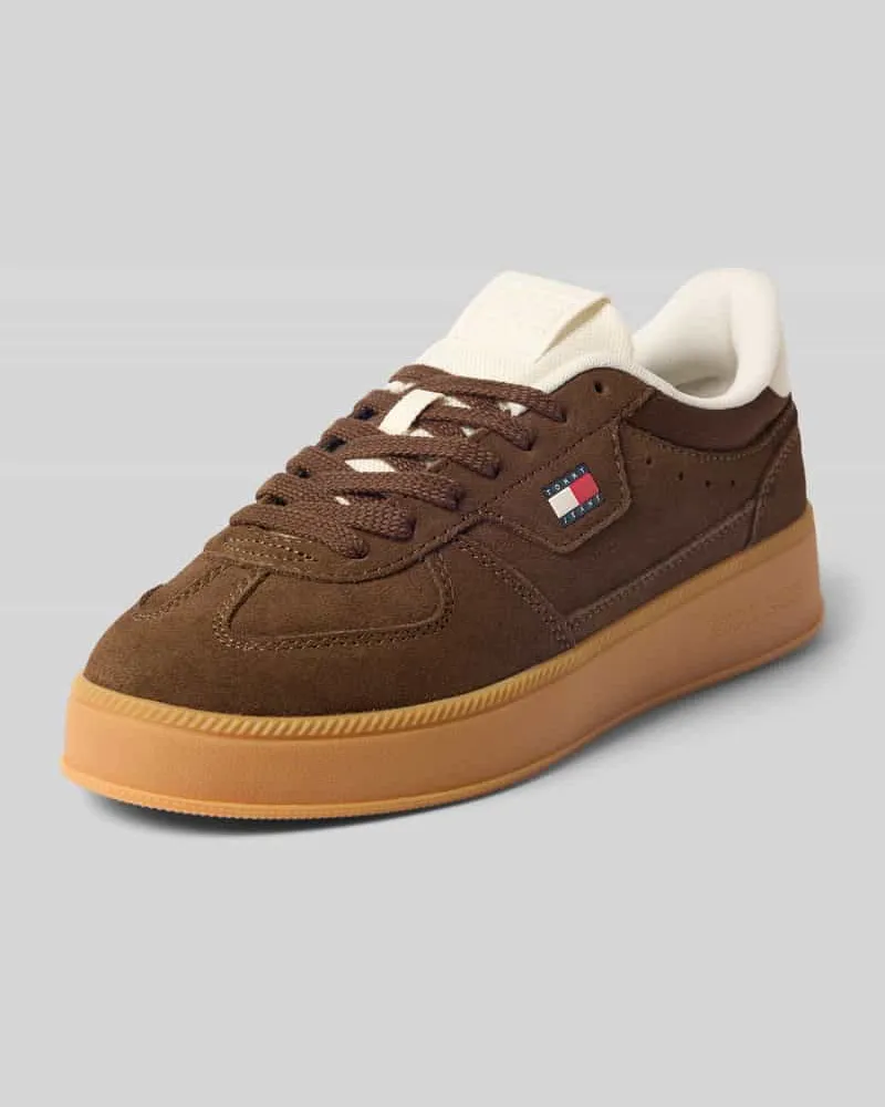 Tommy Hilfiger Low Top Sneaker in Wildleder-Optik Dunkelbraun
