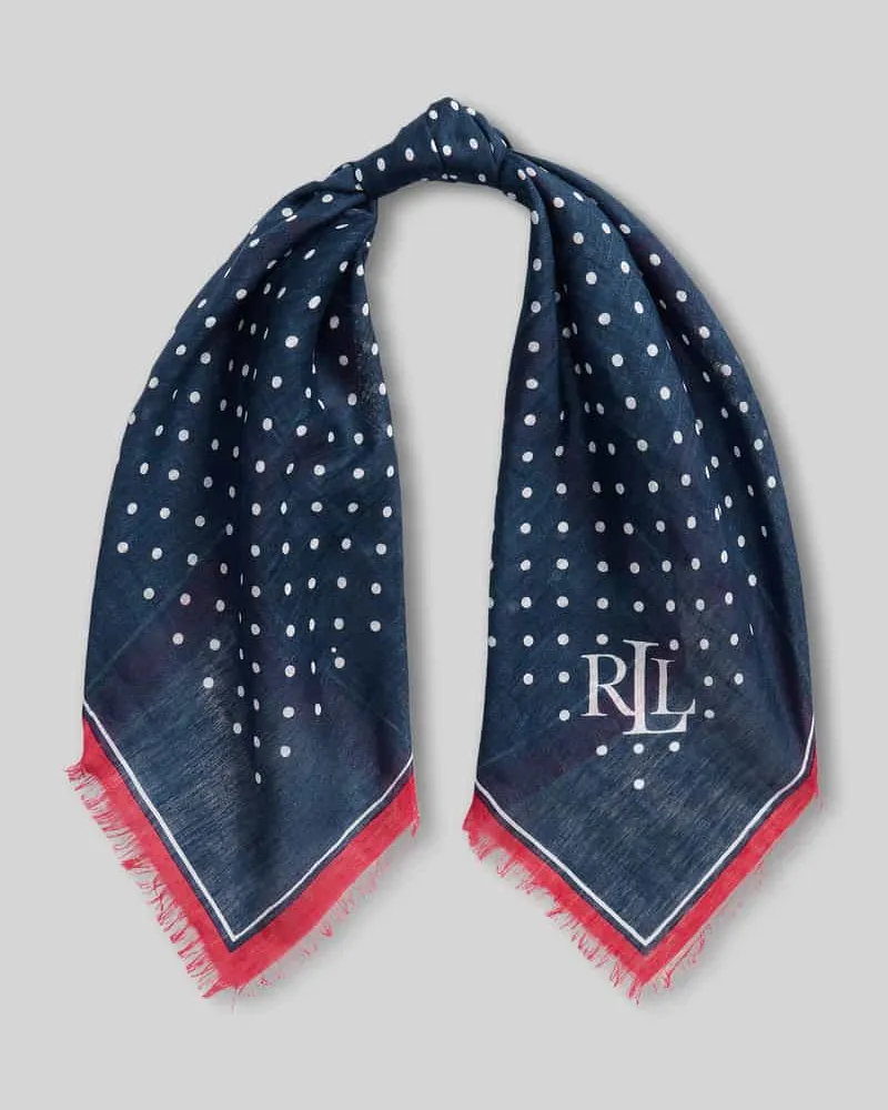 Ralph Lauren Tuch aus Leinen-Baumwoll-Mix Modell 'DOT Dunkelblau