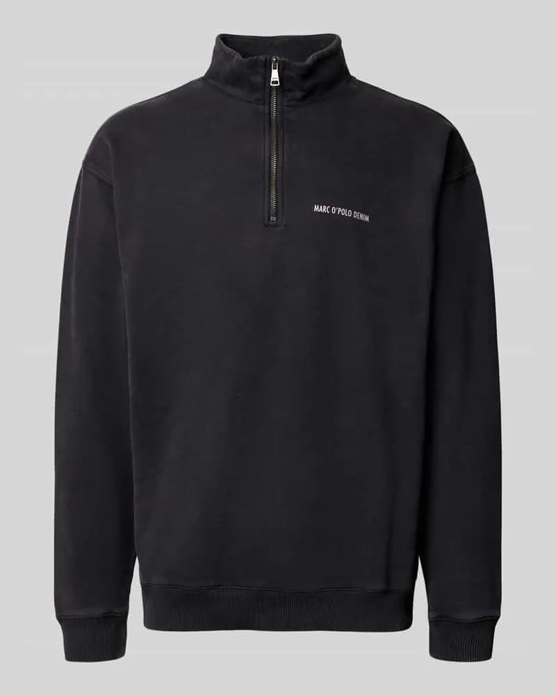 Marc O'Polo Regular Fit Sweatshirt aus reiner Baumwolle Black