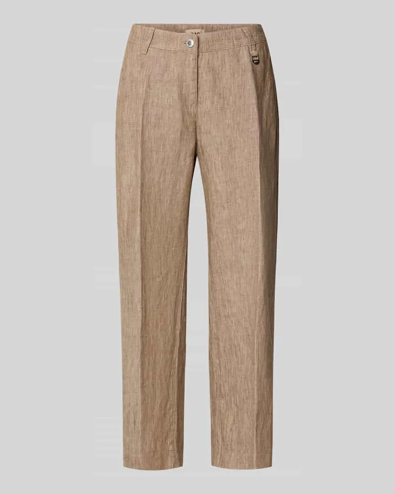 MAC Jeans Culotte aus Leinen mit Eingrifftaschen Modell 'Nora Beige