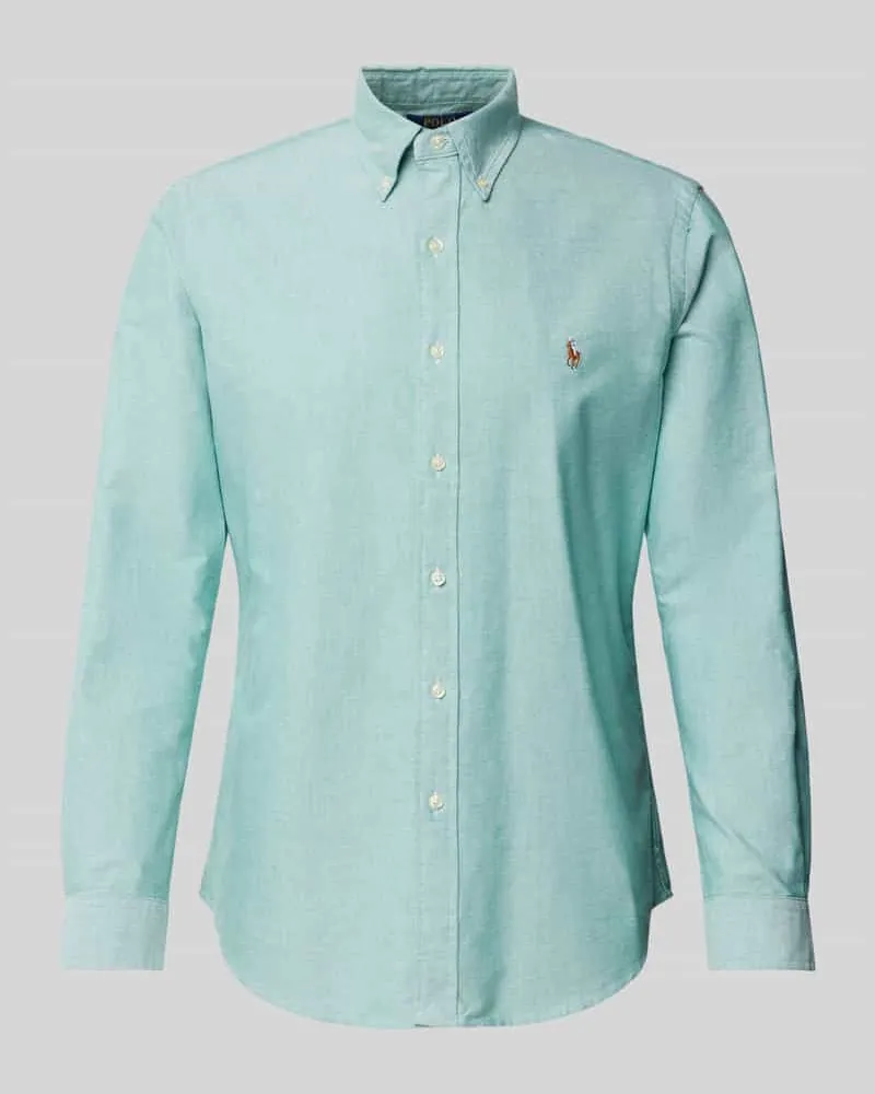 Ralph Lauren Regular Fit Freizeitemd mit Button-Down-Kragen Hellgruen