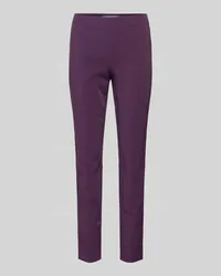 RAFFAELLO ROSSI  Slim Fit Stoffhose mit Ziernähten Modell 'PENNY Aubergine