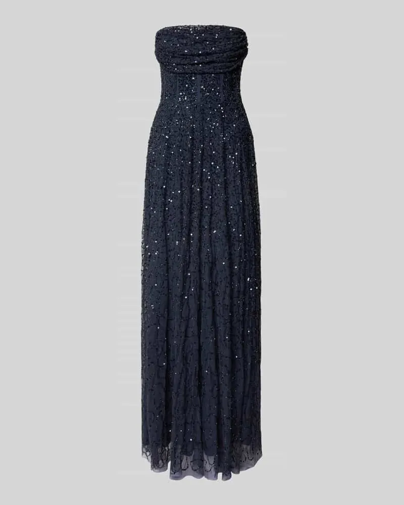 Lace & Beads Abendkleid im Off-Shoulder-Look Dunkelblau