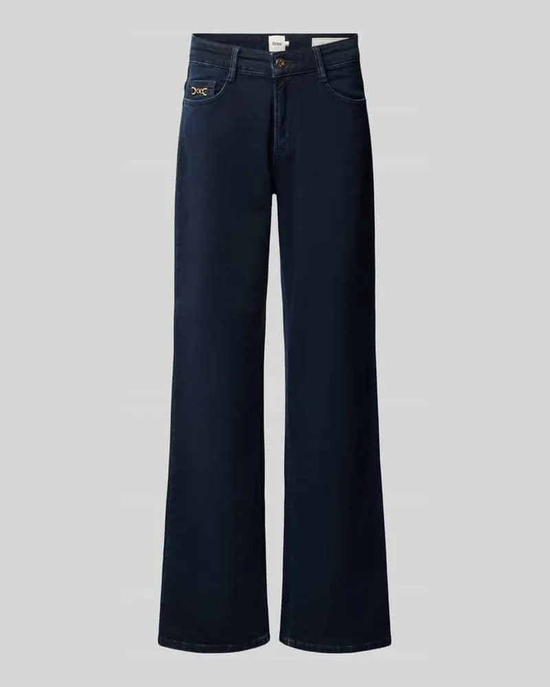 Brax Regular Fit Jeans mit Zierdetail Tasche Modell 'Maine Dunkelblau