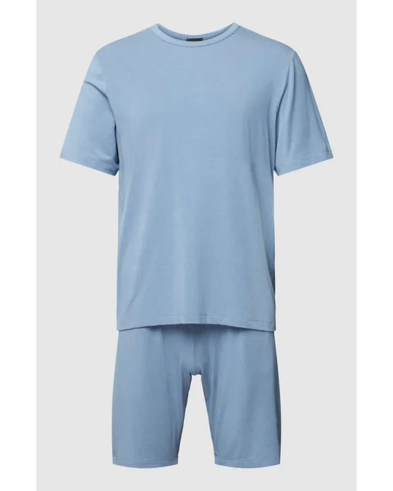 Hanro Pyjama c Rauchblau