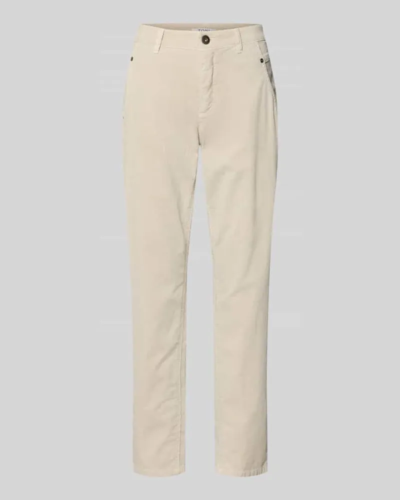 TONI Cordhose mit 5-Pocket-Design Modell 'LIV Ecru