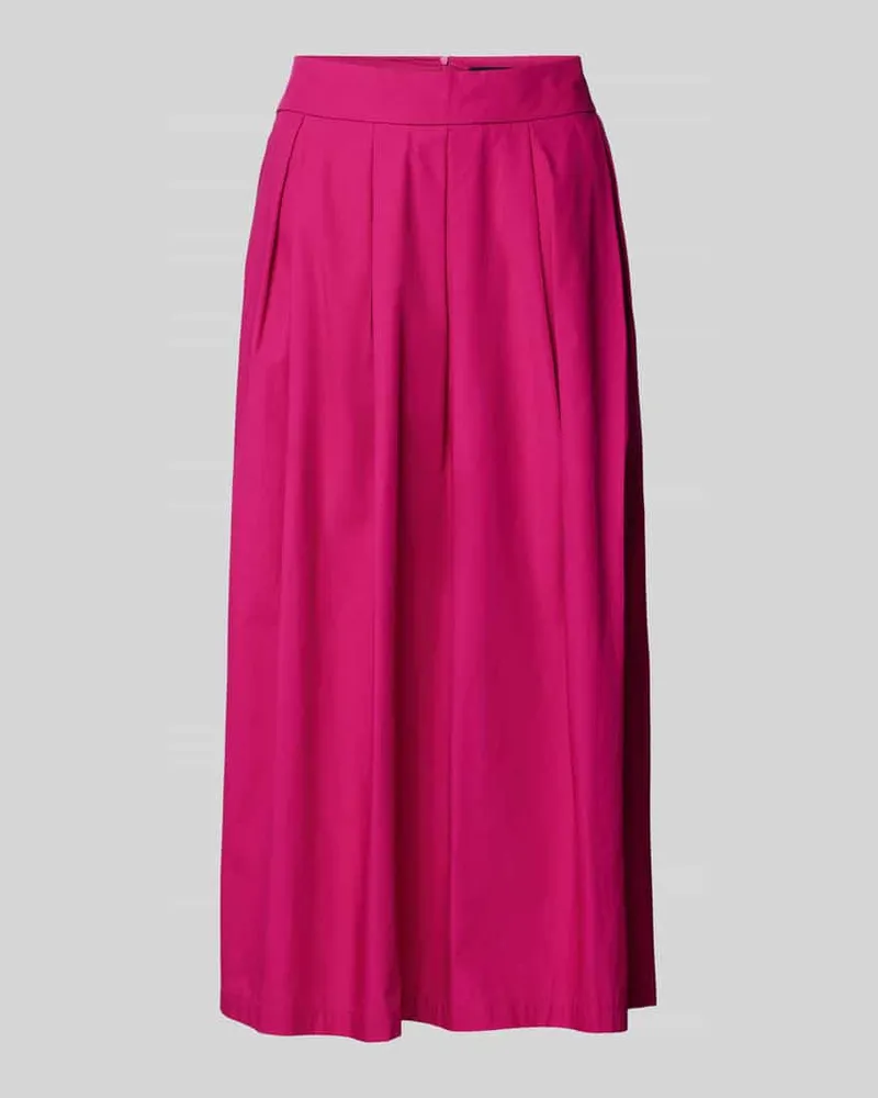 Oui  Midirock mit Kellerfalten Pink