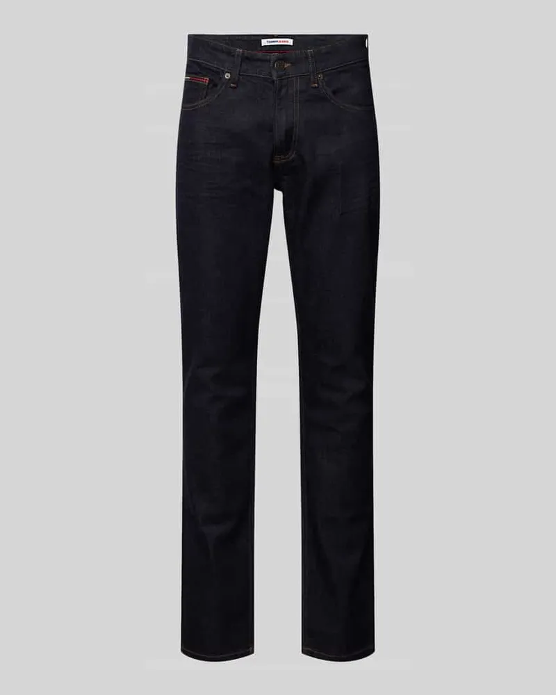 Tommy Hilfiger Slim Fit Jeans im 5-Pocket-Design Modell 'SCANTON Dunkelblau