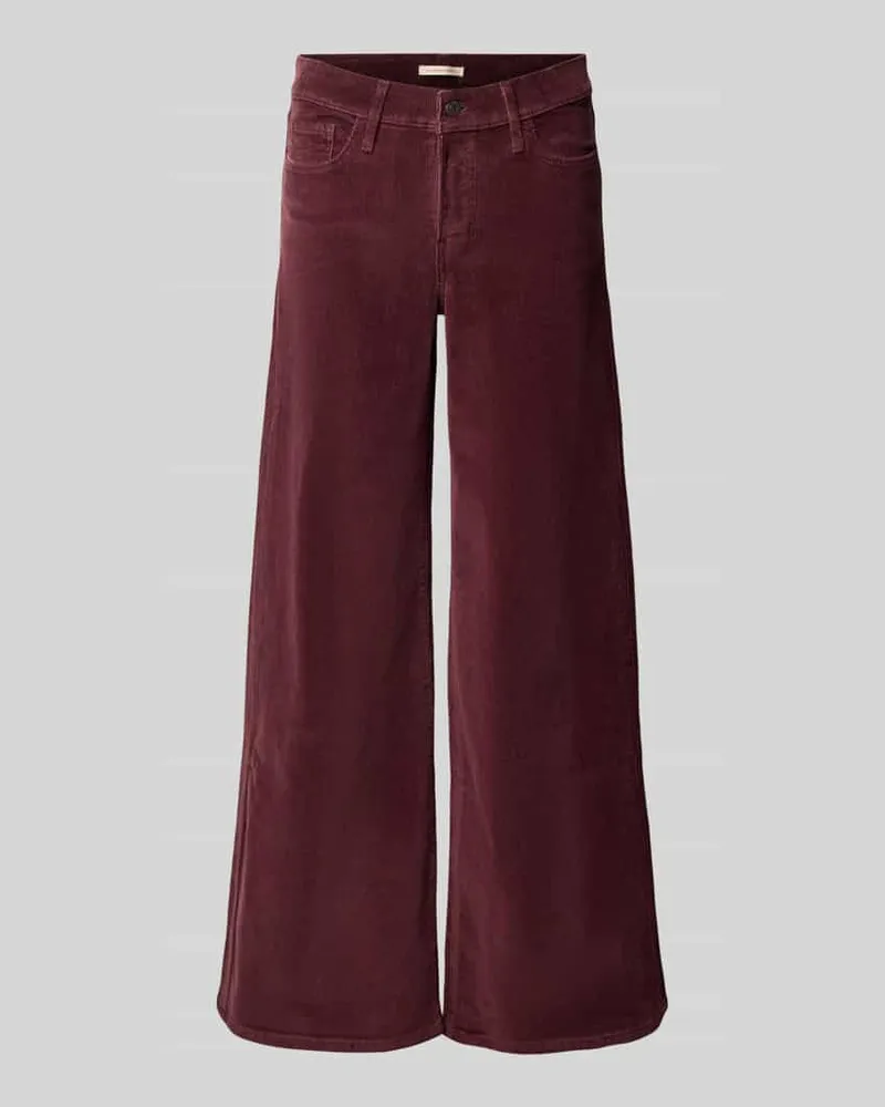 Levi's Wide Leg Hose mit Cordstruktur Bordeaux