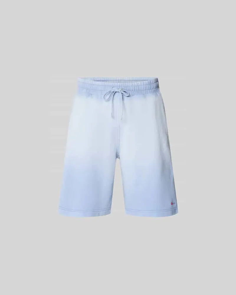 Diesel Sweatshorts aus reiner Baumwolle Hellblau