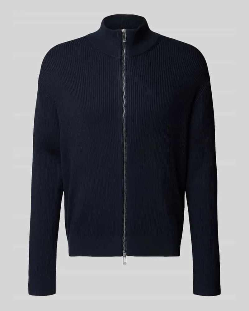 Armani Exchange Strickjacke mit Stehkragen Marine