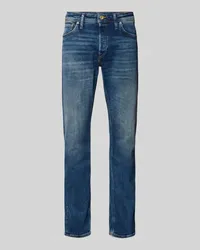 Jack & Jones Tapered Fit Jeans im 5-Pocket-Design Modell 'MIKE Dunkelblau