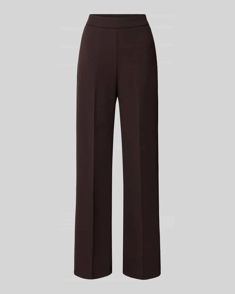 Rinascimento Straight Fit Stoffhose mit Bügelfalten Dunkelbraun