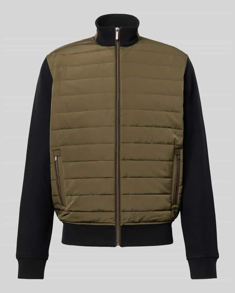 Bugatti Steppjacke mit Reißverschlusstaschen Oliv