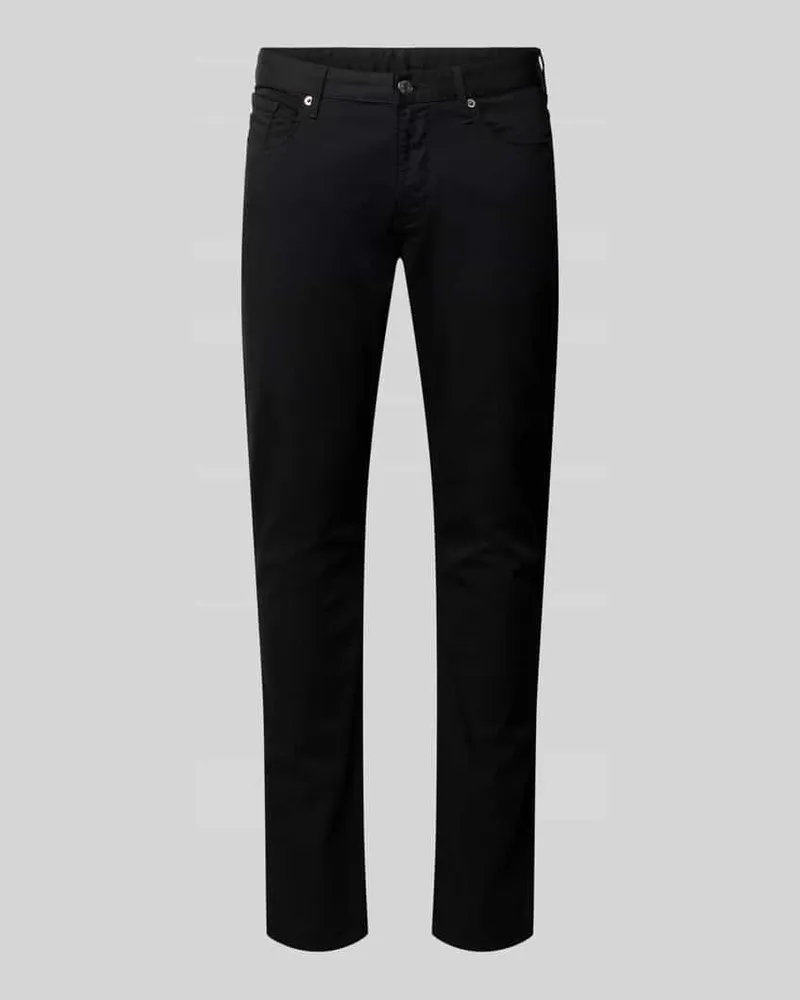 Emporio Armani Slim Fit Jeans aus Baumwoll-Mix im 5-Pocket-Design Black