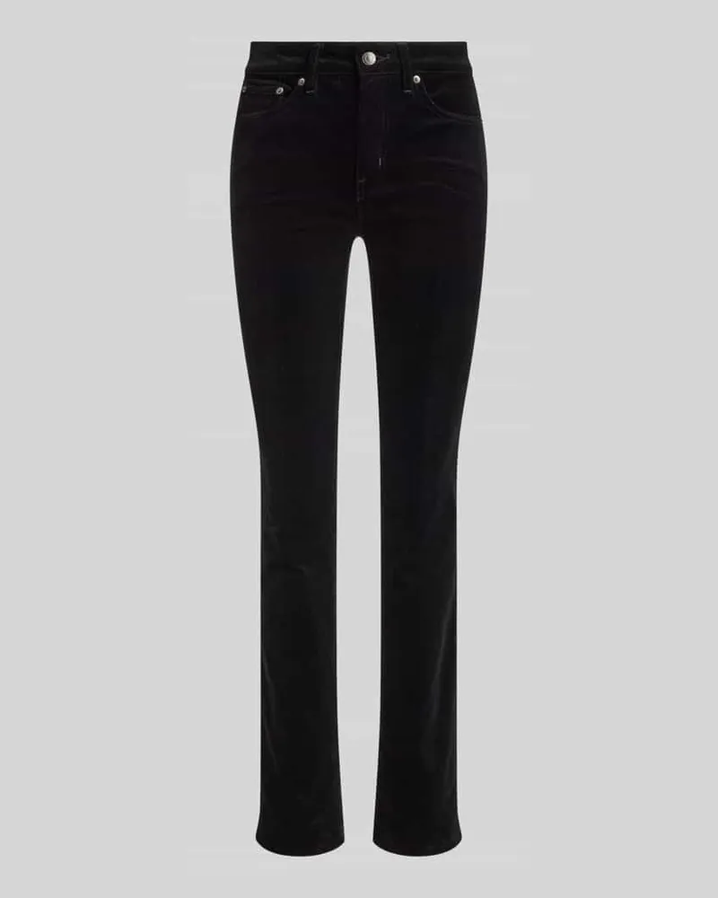 Ralph Lauren Straight Leg Hose aus Baumwollmix Black