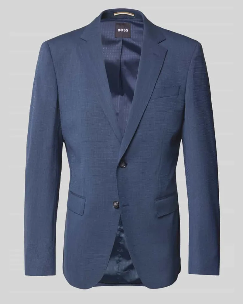 HUGO BOSS Slim Fit Anzugsakko aus mit Schurwolle Modell 'HUGE Marine