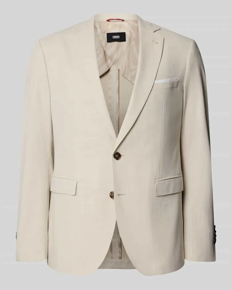 cinque Sakko mit Brustleistentasche und Einstecktuch Beige