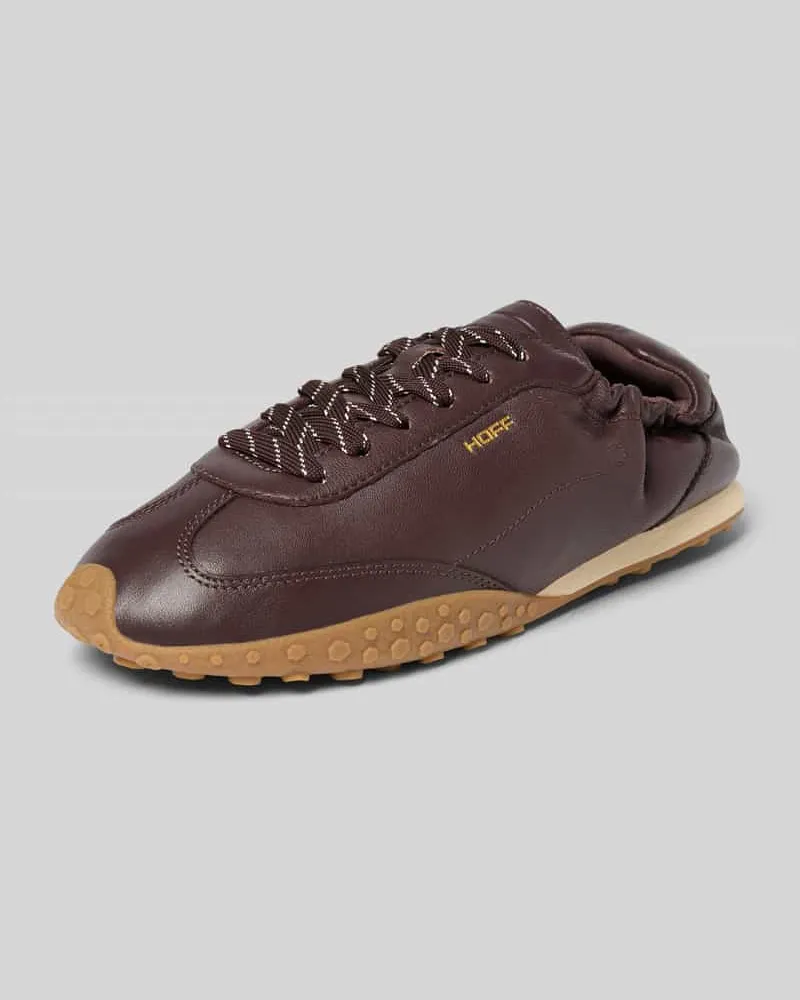 HOFF Sneaker aus echtem Leder mit Logo-Detail Modell 'Bridge Dunkelbraun
