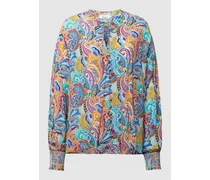 Hemdbluse aus reiner Viskose mit Paisley-Muster