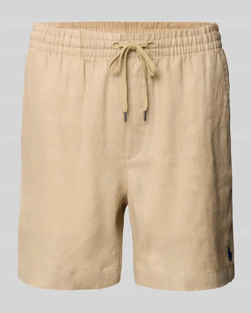 Ralph Lauren Classic Fit Shorts mit Logo-Stitching Beige