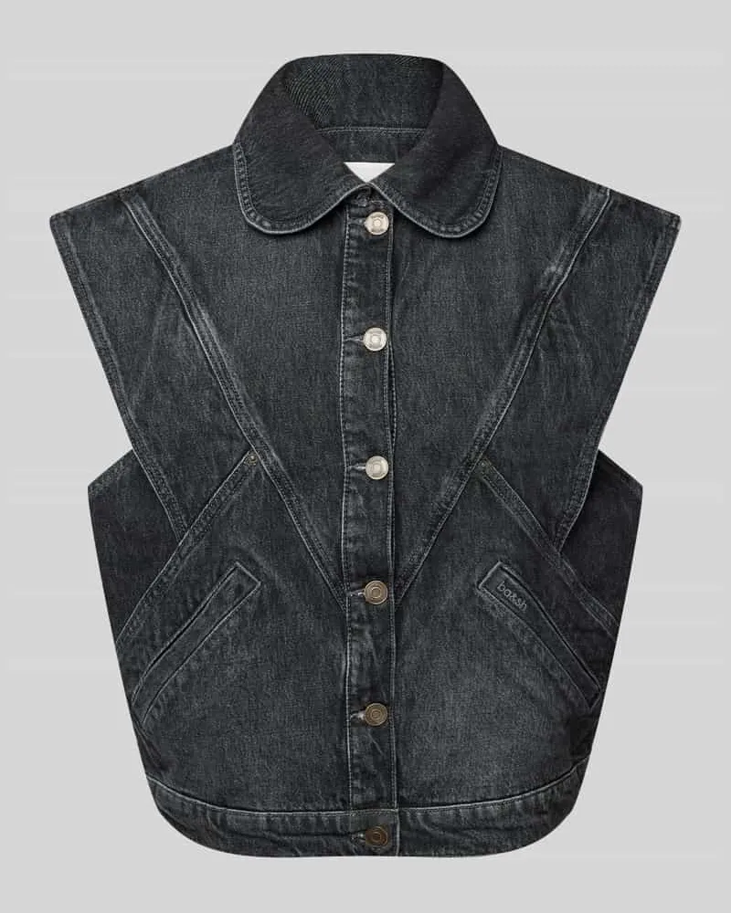 ba&sh Jeansweste mit Leistentaschen Modell 'MAX Anthrazit