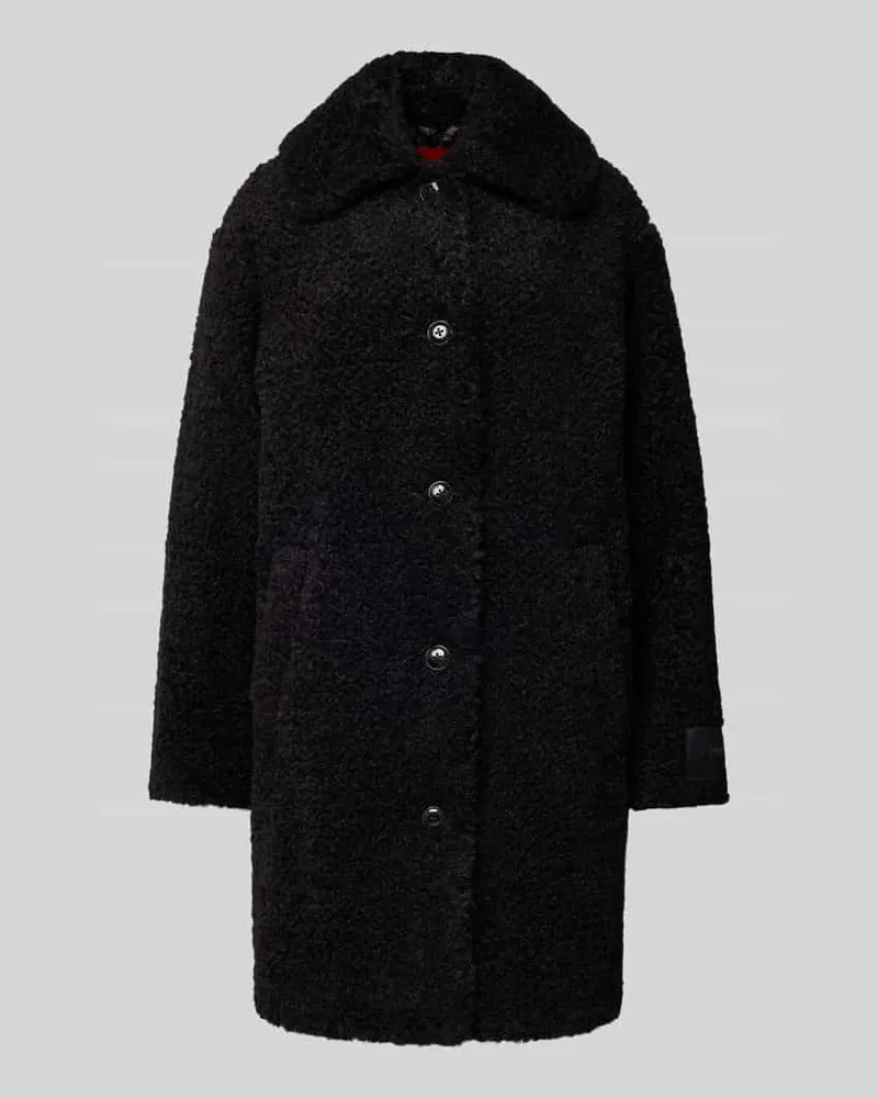 HUGO BOSS Mantel aus Kunstfell Modell 'Mimina Black