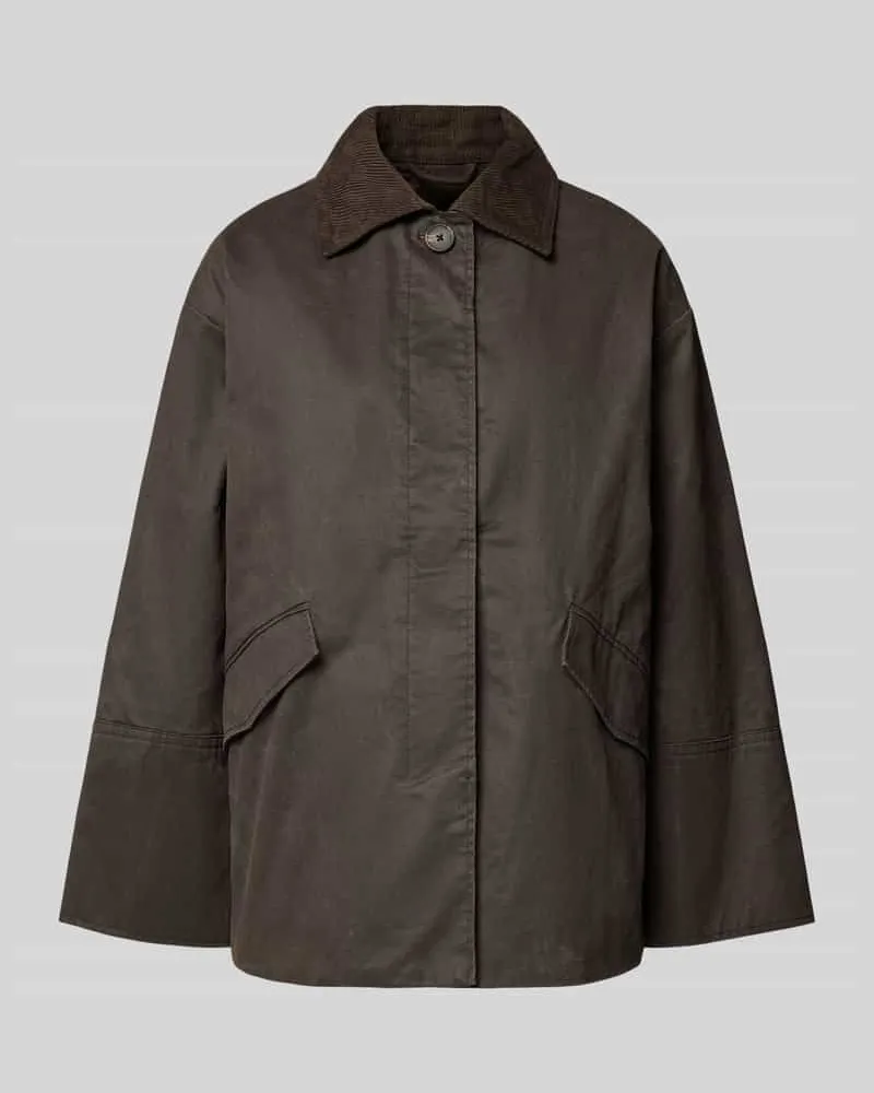 OPUS Funktionsjacke mit verdeckter Knopfleiste Modell 'Haminu Mittelbraun