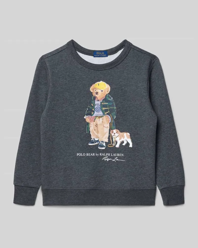 Ralph Lauren Regular Fit Sweatshirt mit Logo-Print Anthrazit