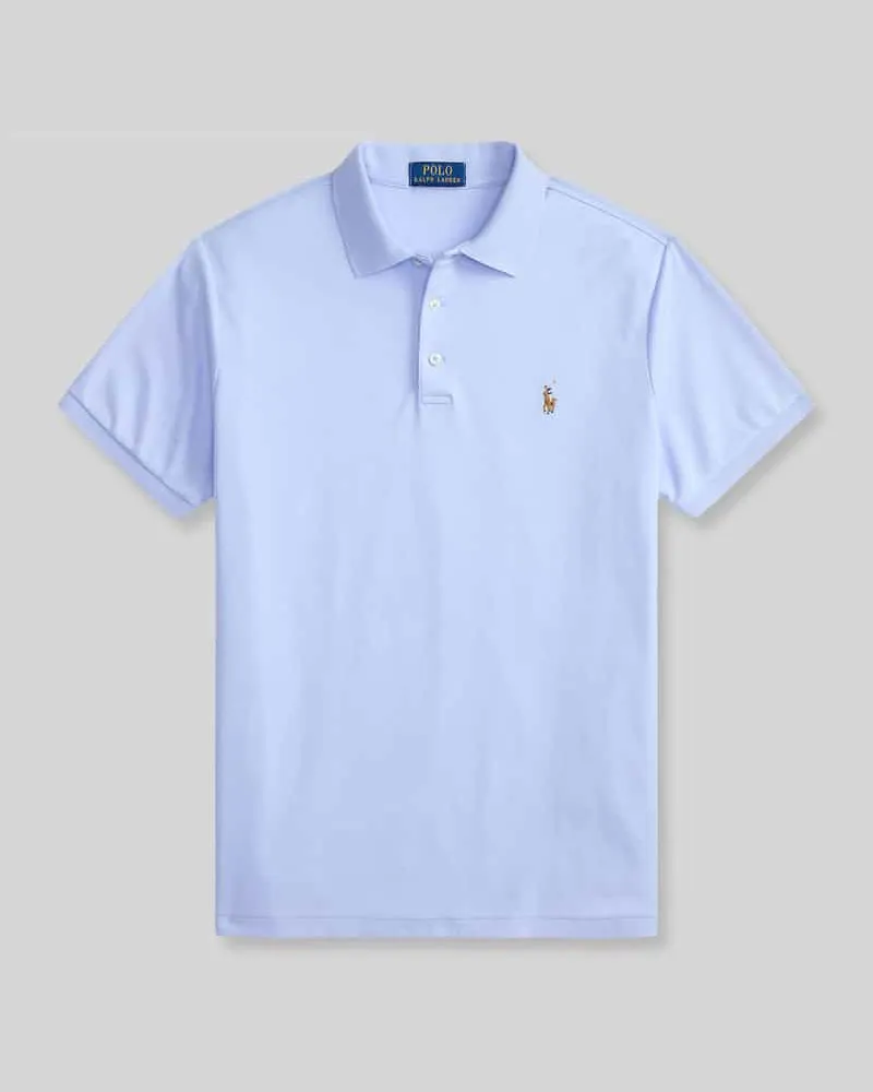 Ralph Lauren Regular Fit Poloshirt aus reiner Baumwolle Hellblau